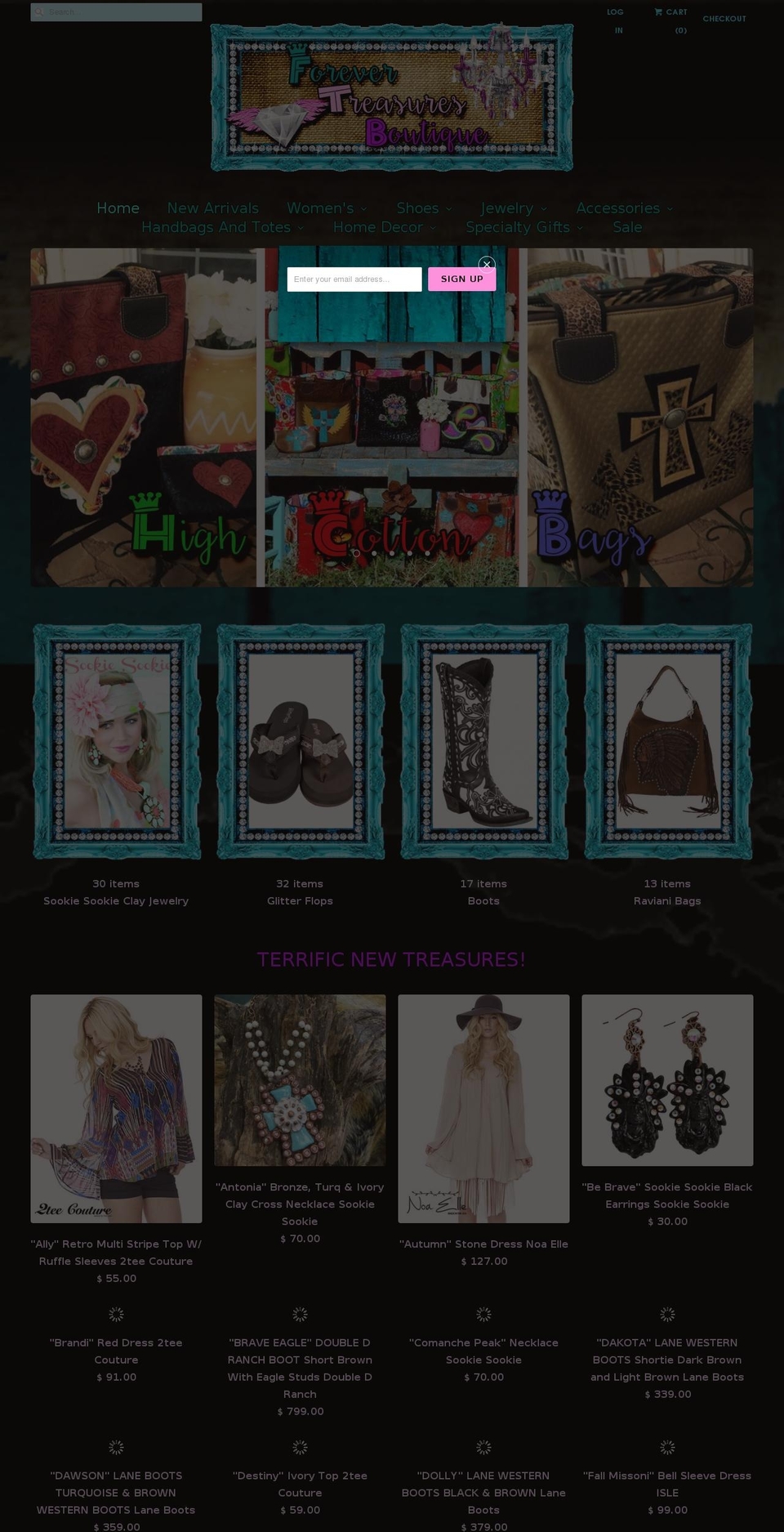 forevertreasuresboutique.com shopify website screenshot