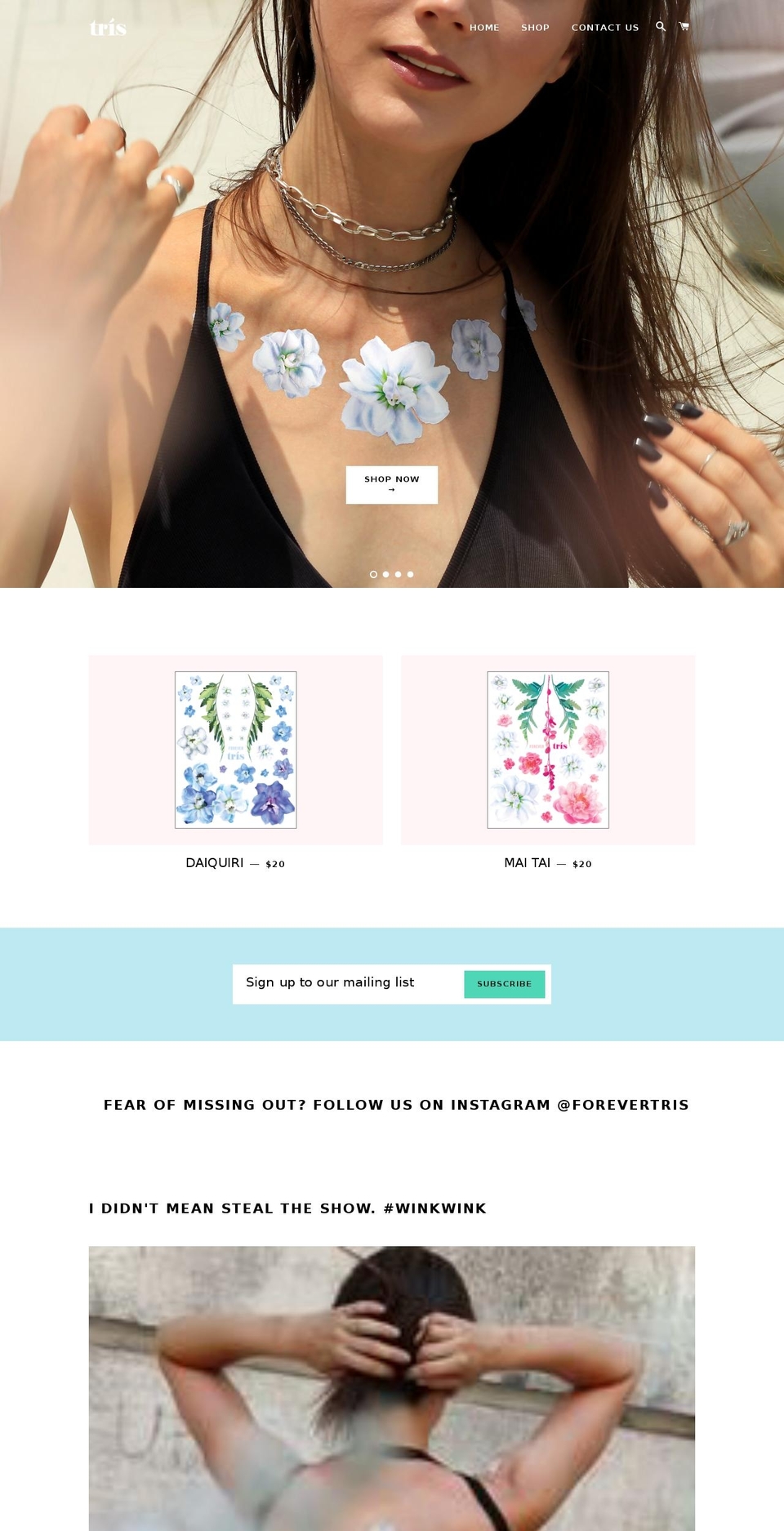 forevertris.com shopify website screenshot