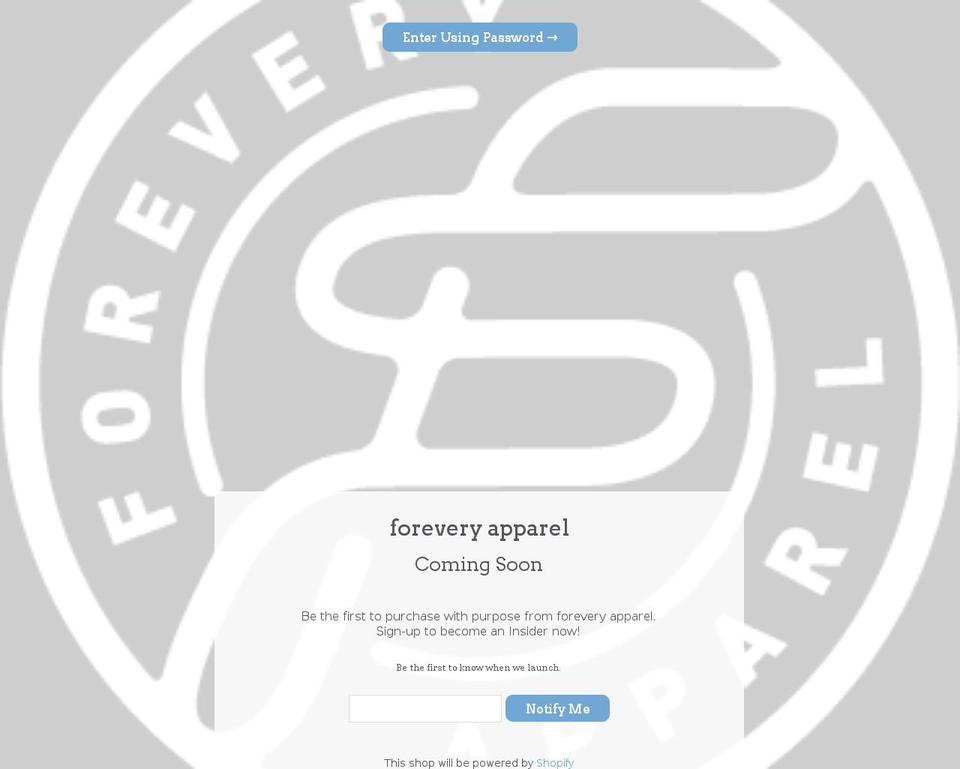 forevery.org shopify website screenshot