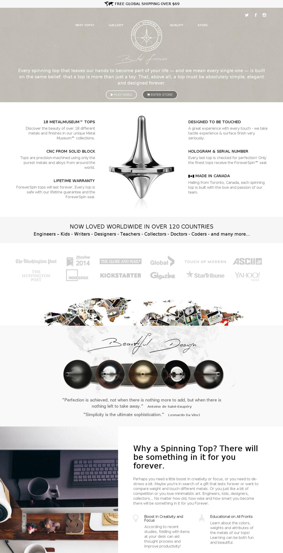 forevespin.com — Shopify storefront screenshot