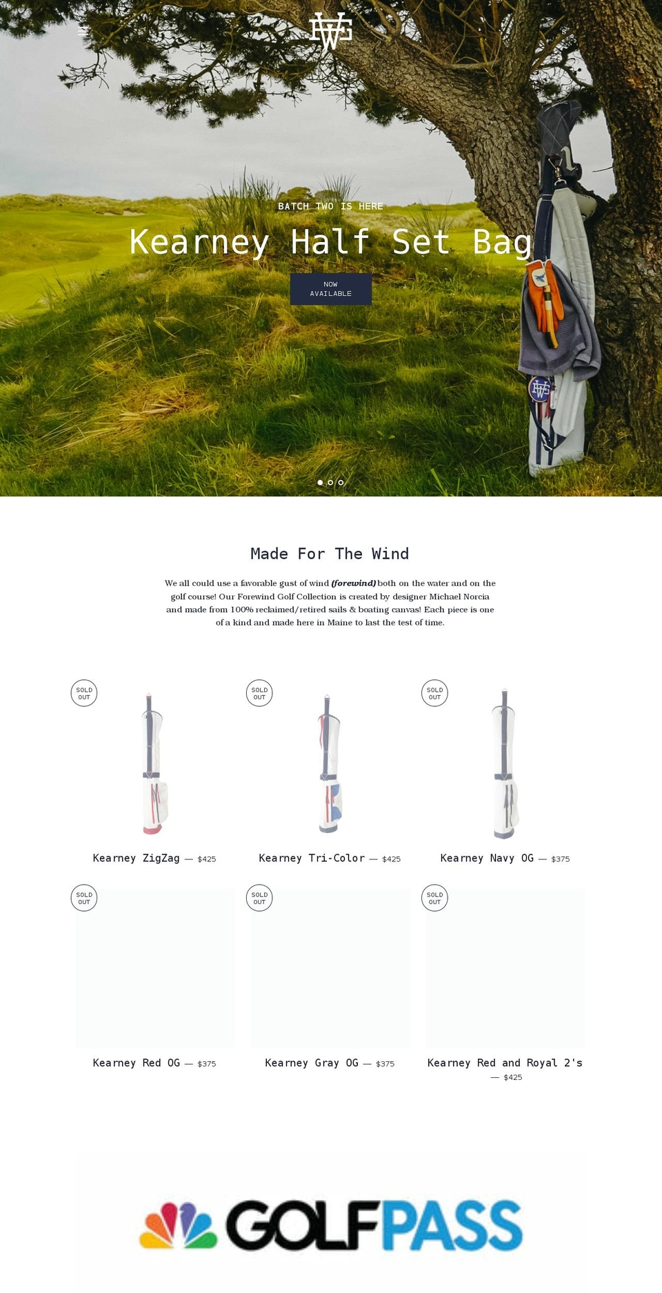 forewindgolf.com shopify website screenshot