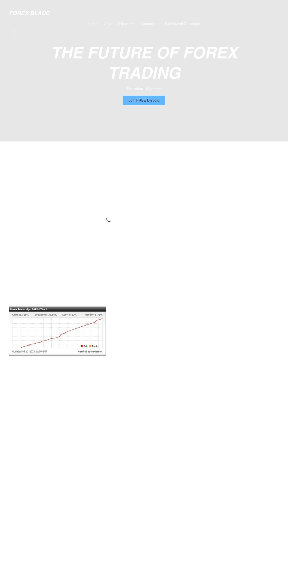 forex-blade.com shopify website screenshot