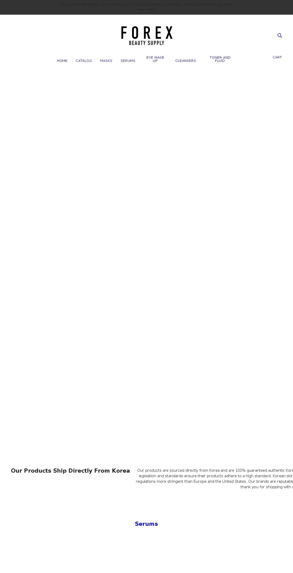 forexbeautysupply.com shopify website screenshot