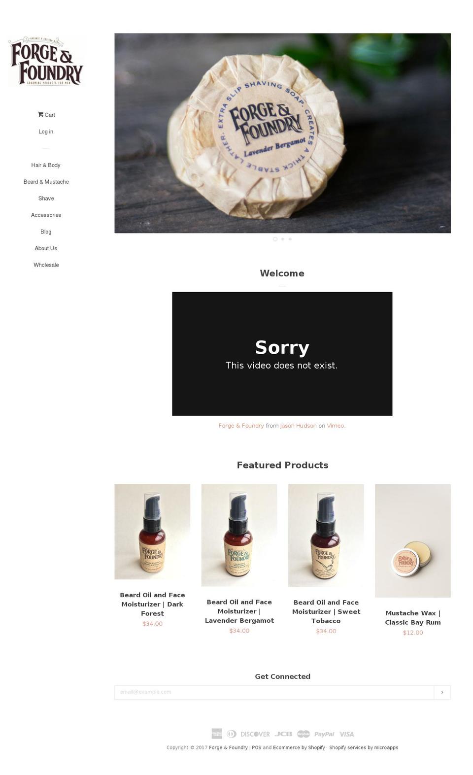 forgeandfoundryproducts.com shopify website screenshot