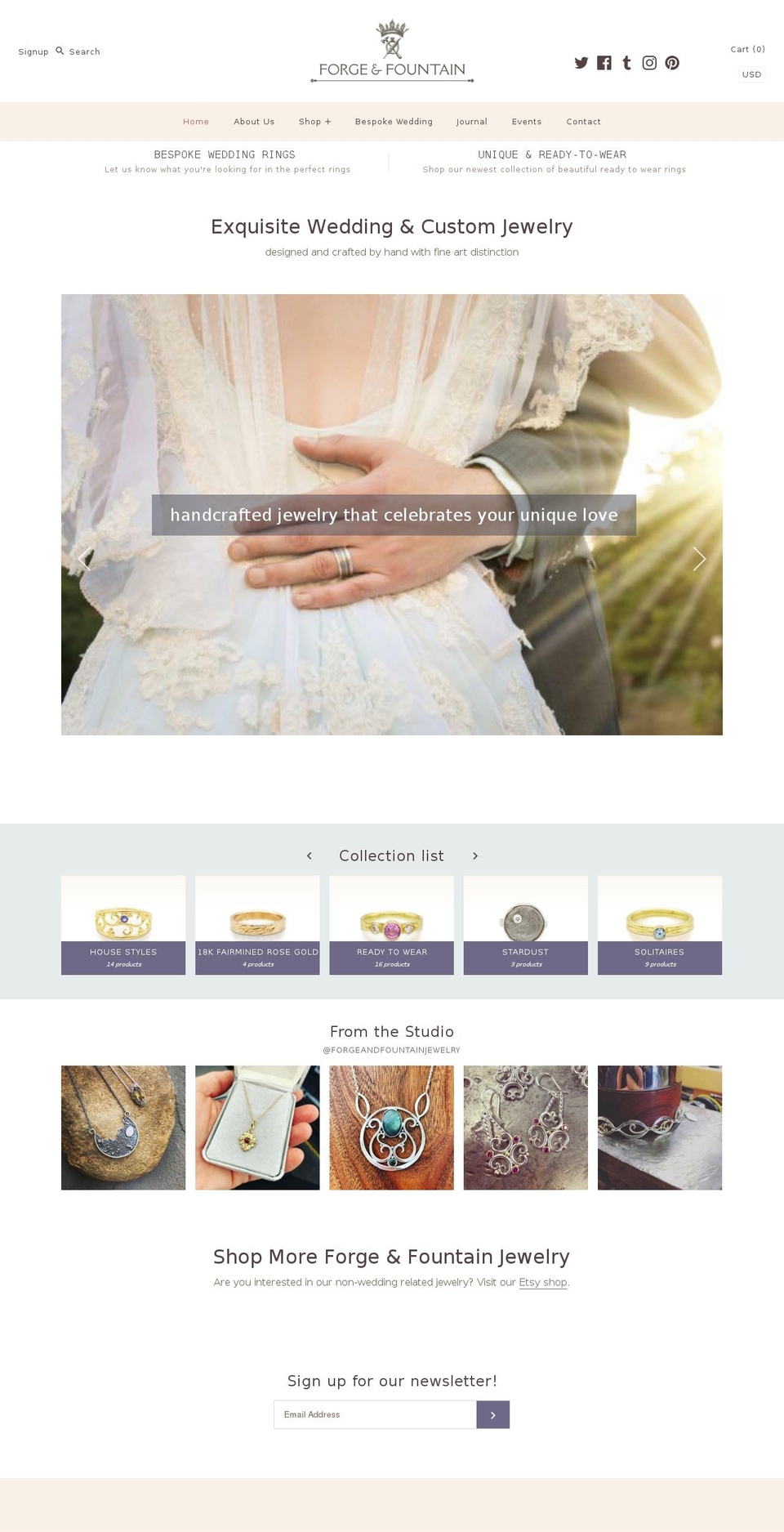 forgeandfountain.com shopify website screenshot
