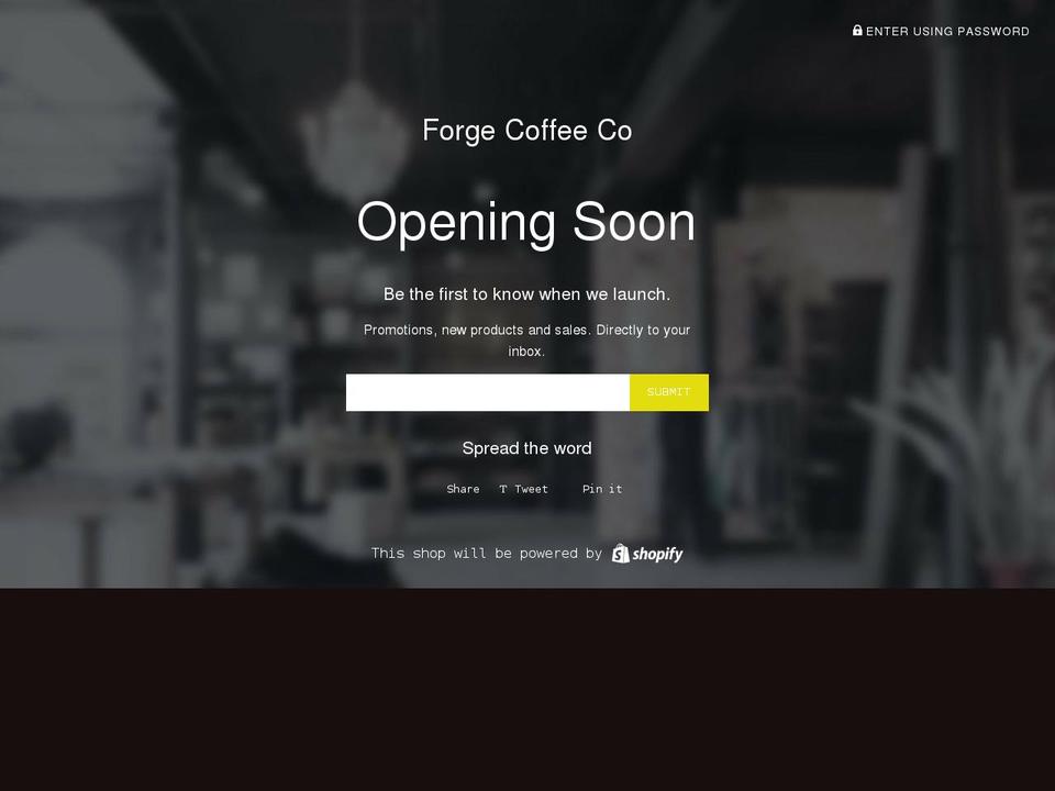 forgecoffeeco.com shopify website screenshot