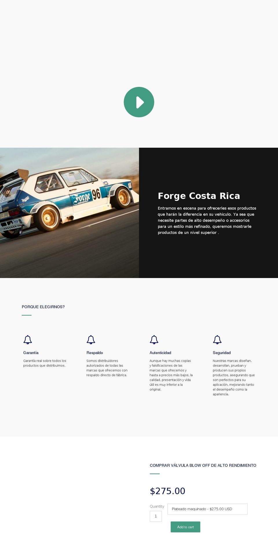 Forge Shopify theme site example forgecostarica.com