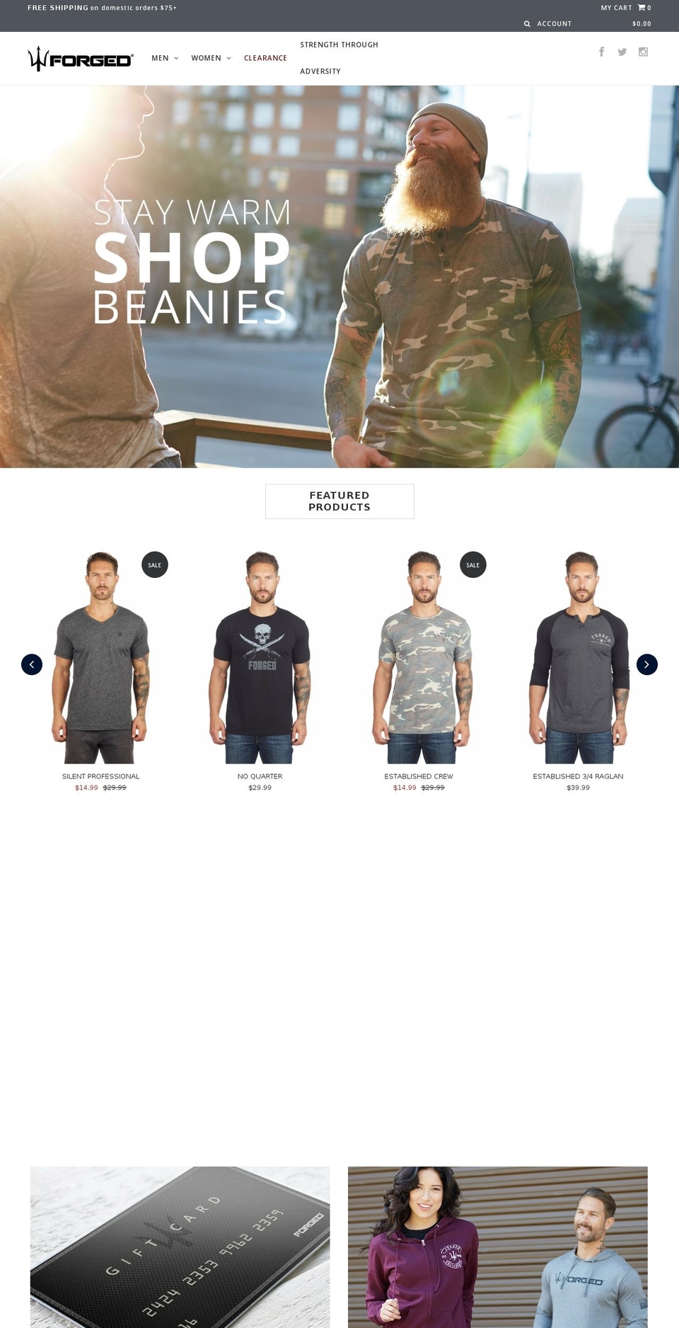 forged.com shopify website screenshot