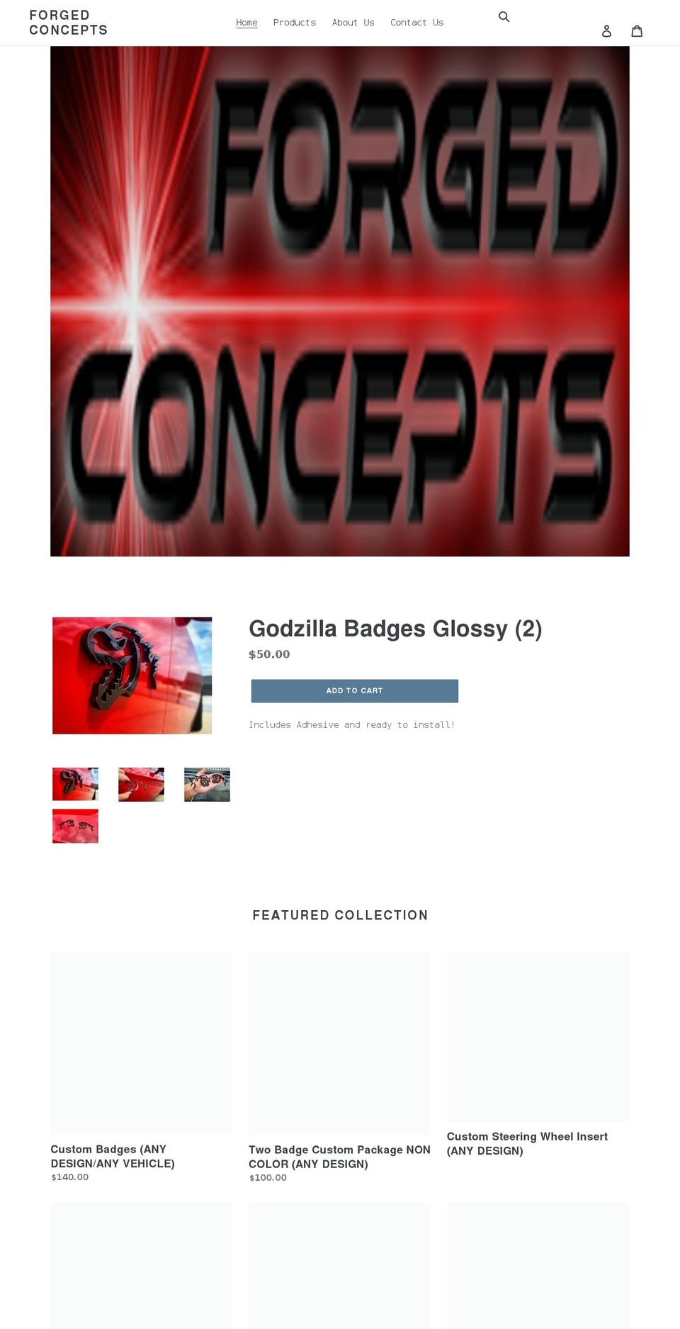 forgedconcepts.org shopify website screenshot