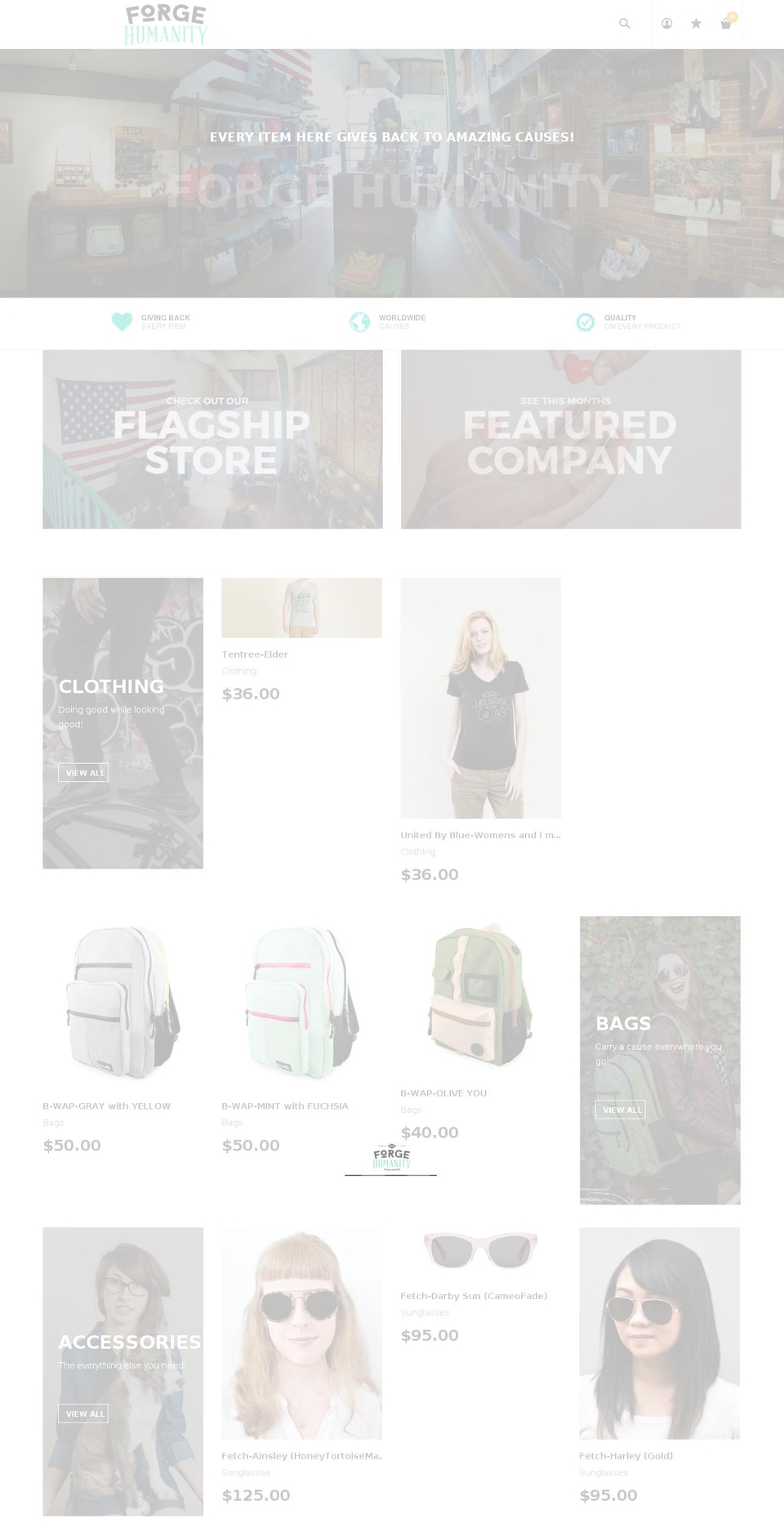 forgehumanity.com shopify website screenshot