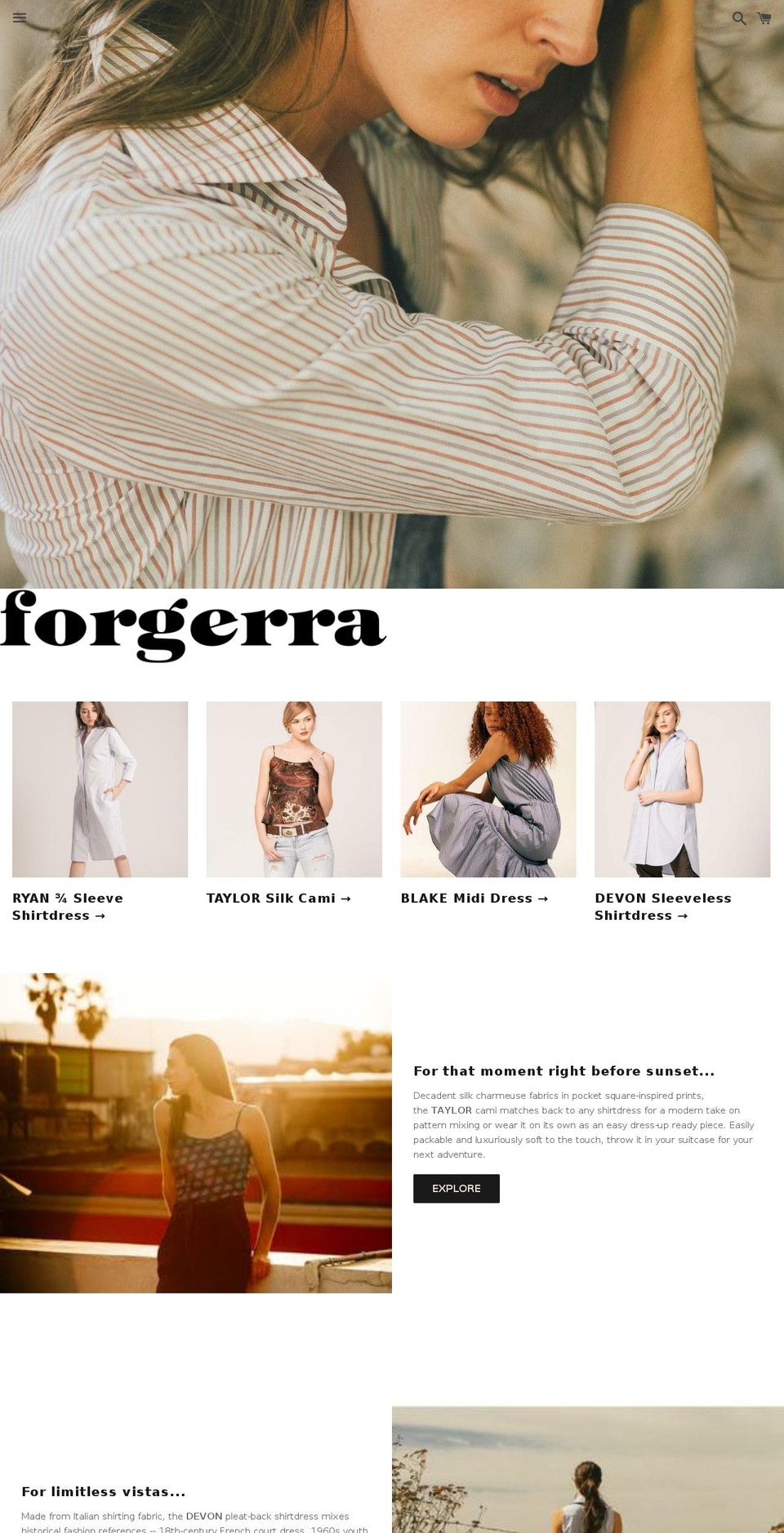 forgerra.com shopify website screenshot