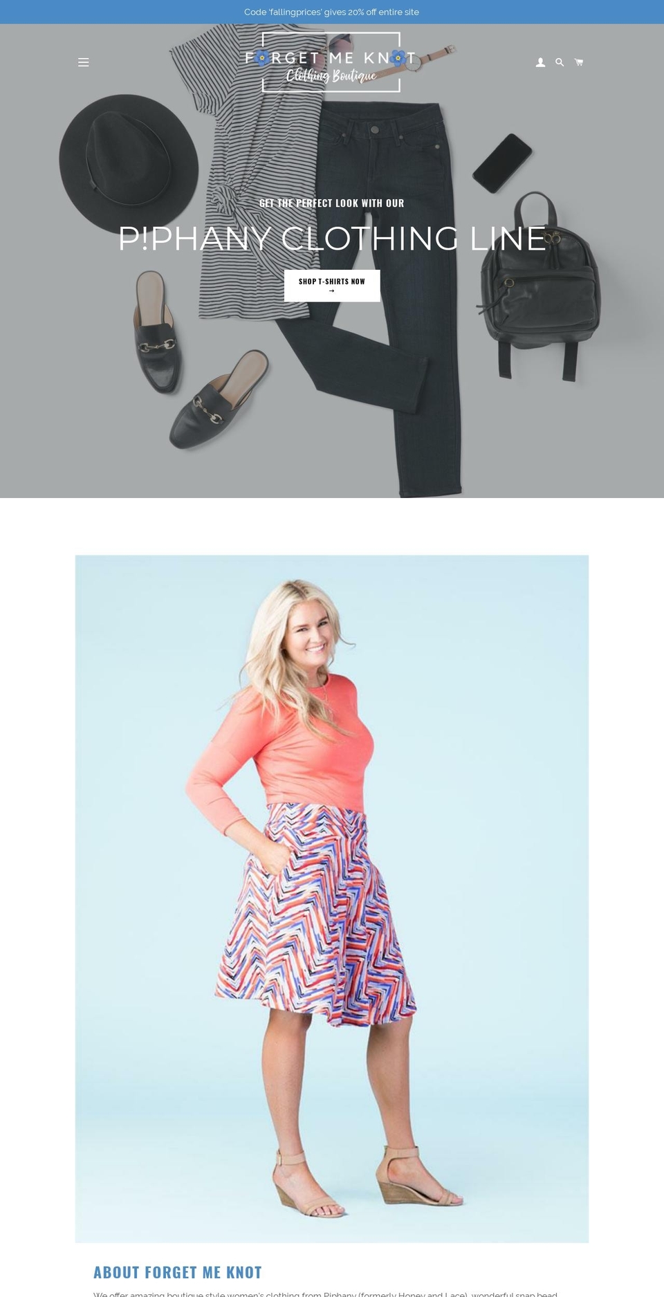 forgetmeknotboutique.com shopify website screenshot