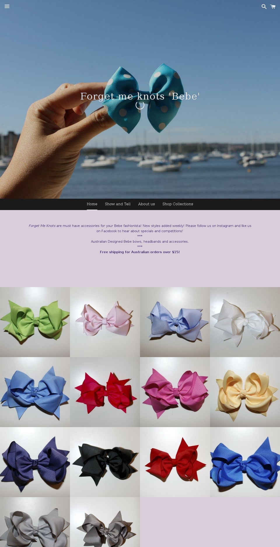 forgetmeknotsbebe.com — Shopify storefront screenshot