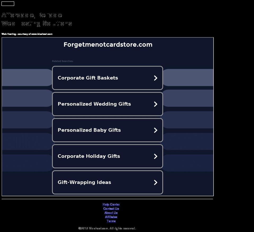 forgetmenotcardstore.com — Shopify storefront screenshot