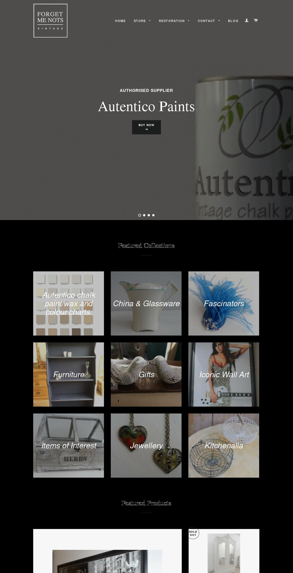 forgetmenots-vintage.com — Shopify storefront screenshot