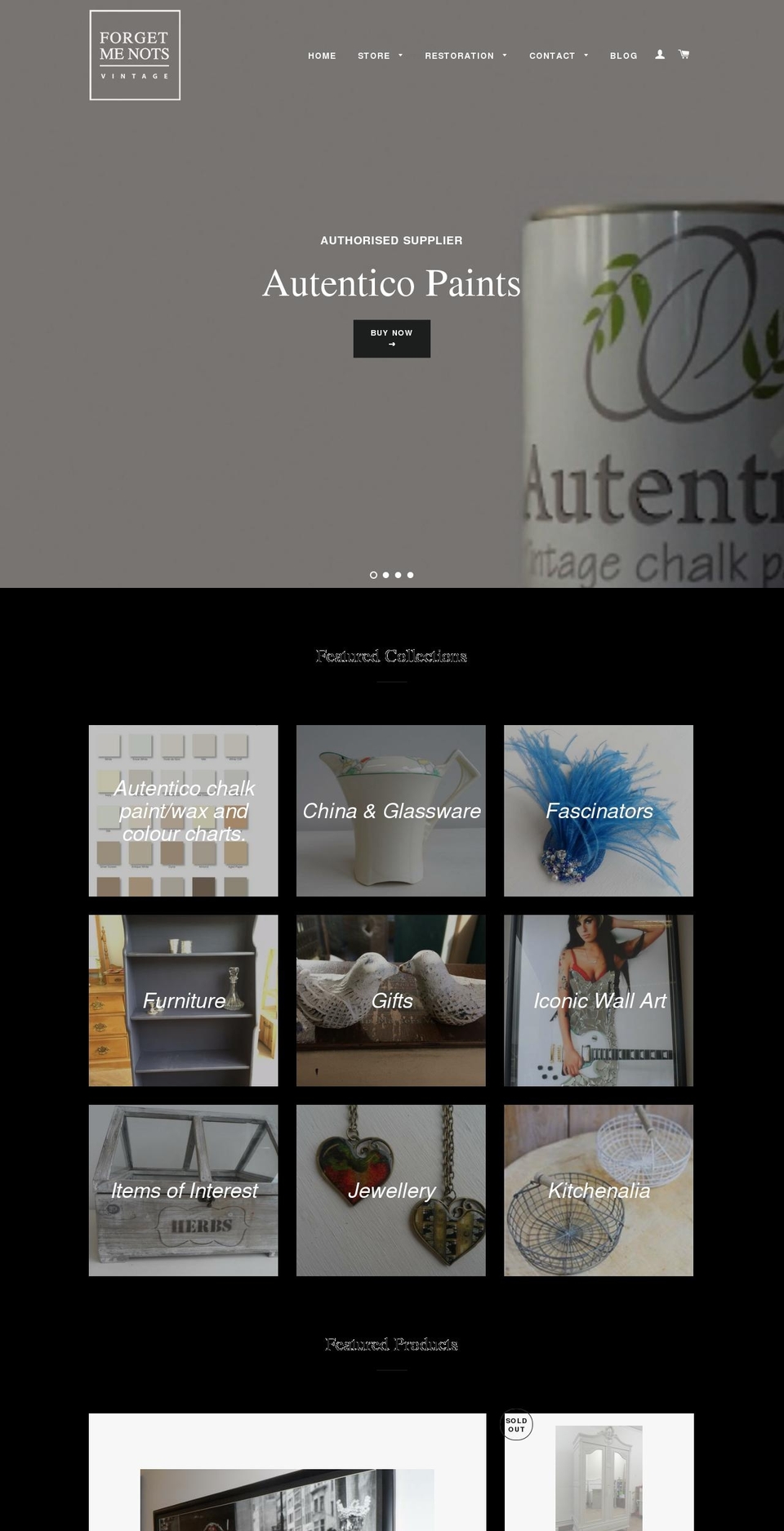 forgetmenotsvintage.com — Shopify storefront screenshot