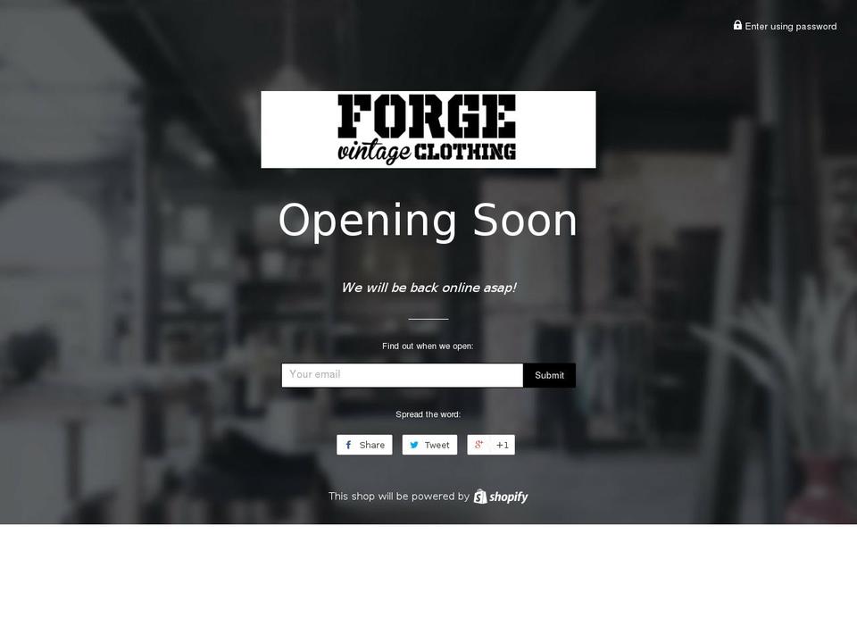 forgevintage.com — Shopify storefront screenshot