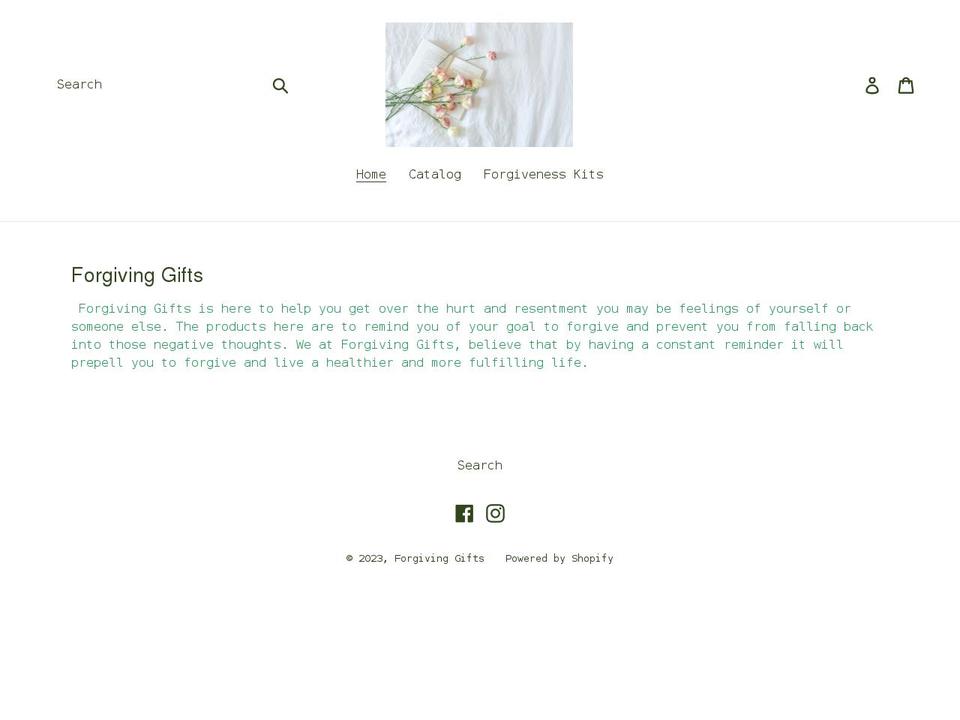 forgiveness-is-healing.myshopify.com shopify website screenshot