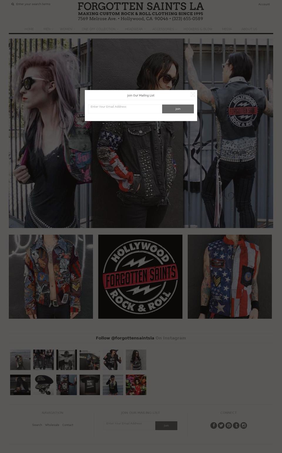 forgottensaintsla.com shopify website screenshot