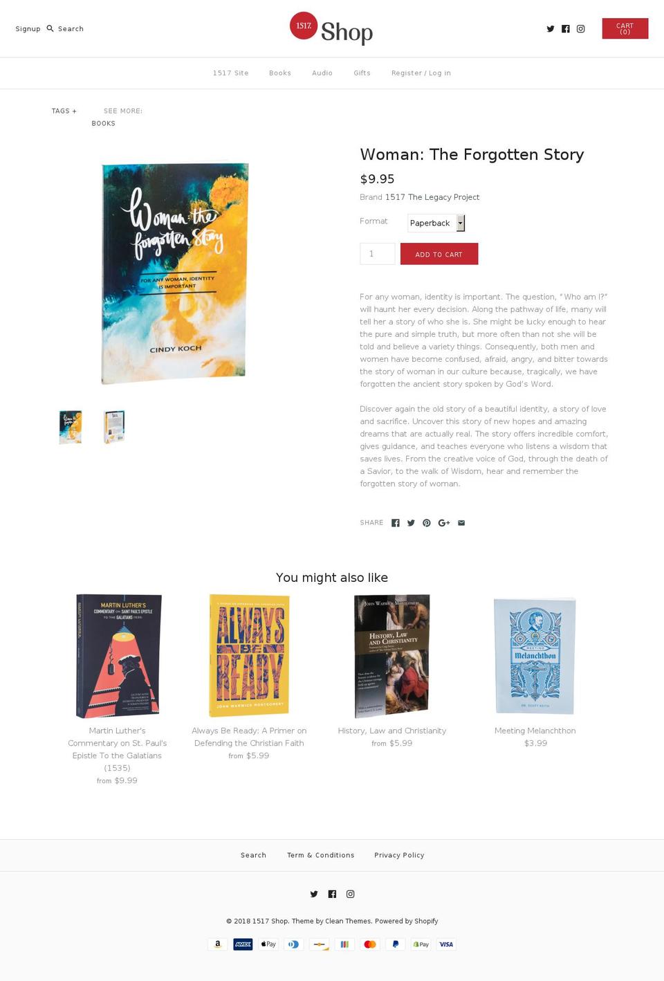 forgottenstory.org shopify website screenshot