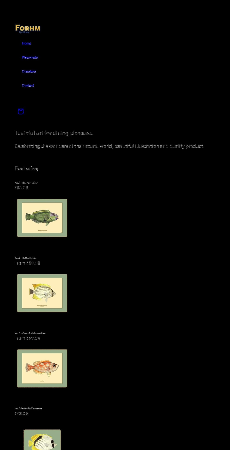 forhm.com shopify website screenshot