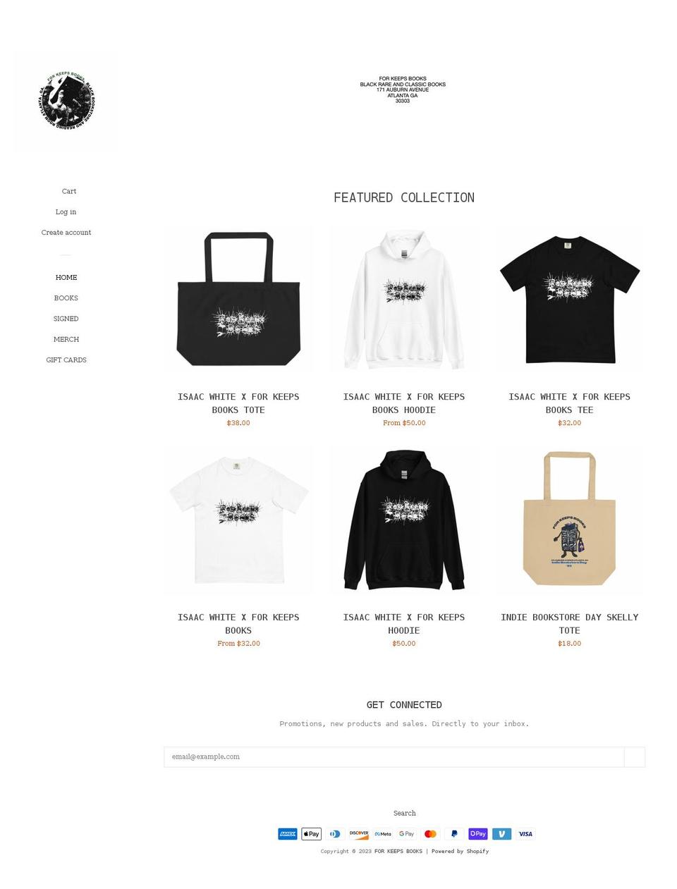 forkeepsbooks.com shopify website screenshot