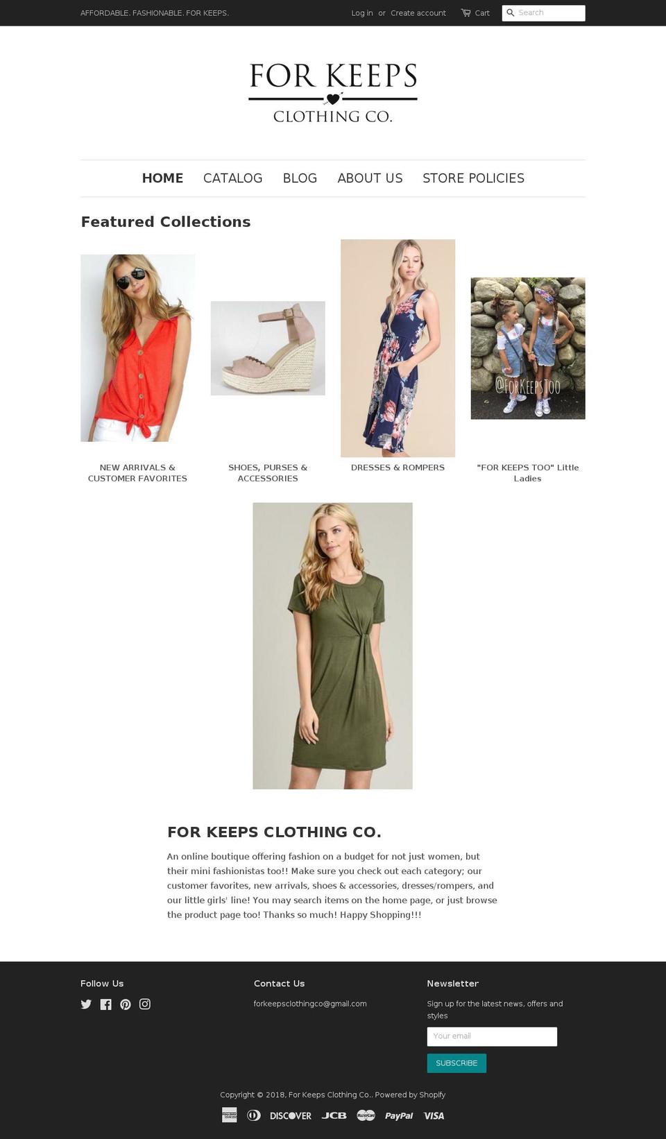 forkeepsclothing.com — Shopify storefront screenshot