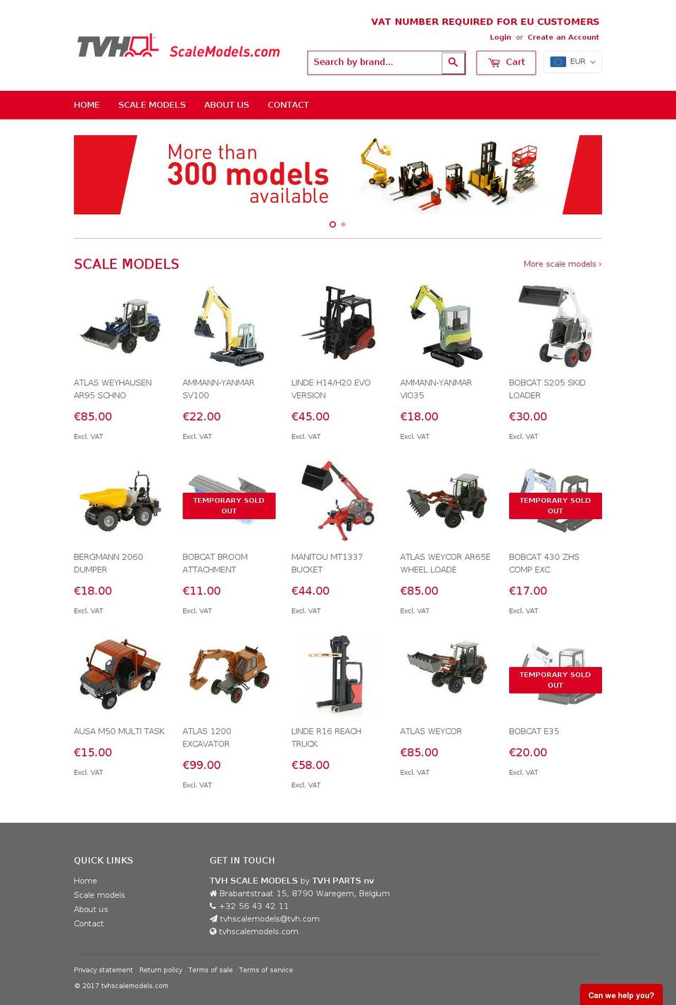 forkliftmodels.com shopify website screenshot