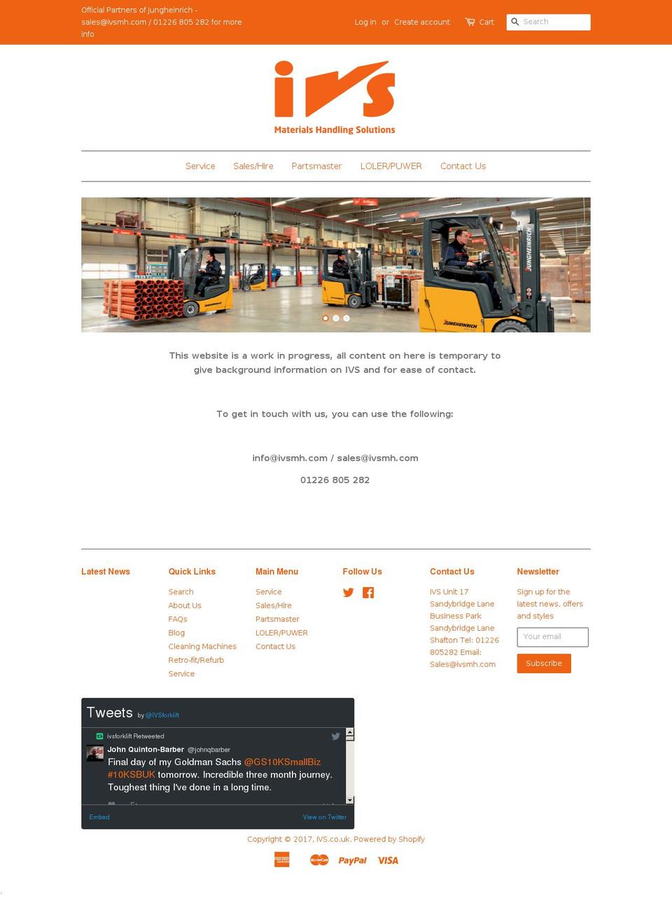 forkliftpartsmaster.com shopify website screenshot