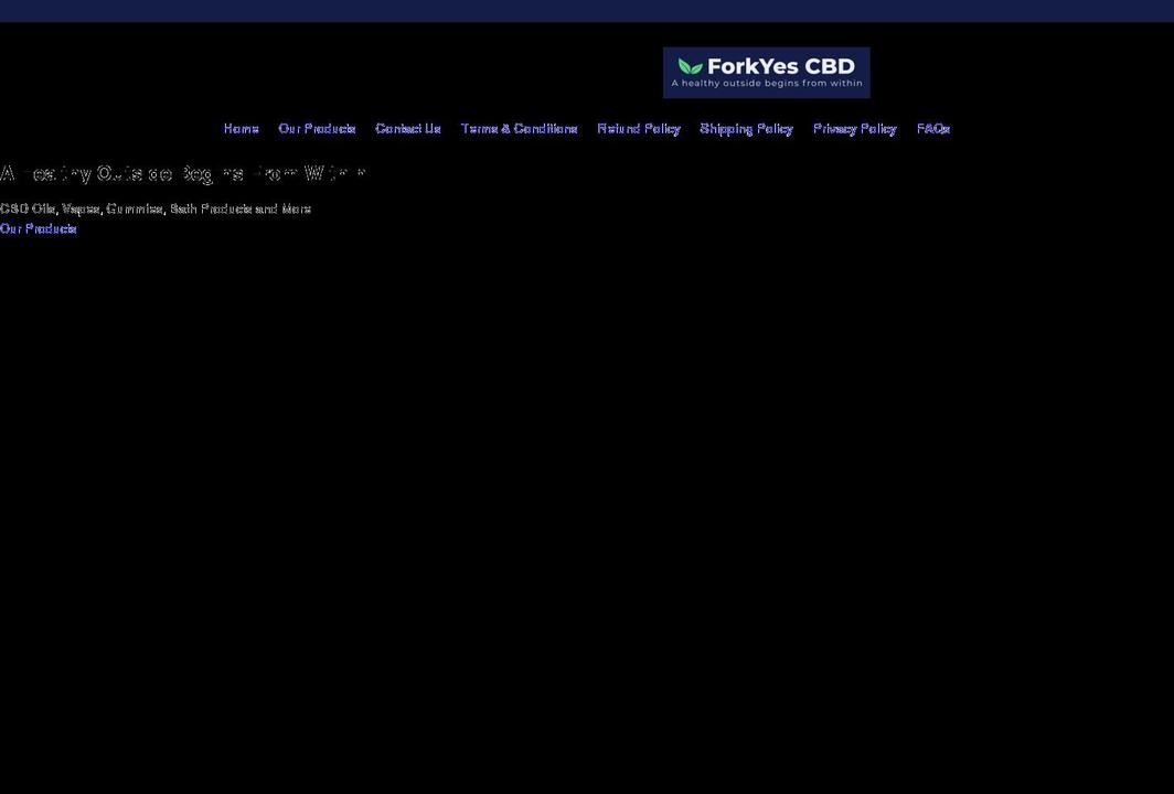forkyescbd.com shopify website screenshot
