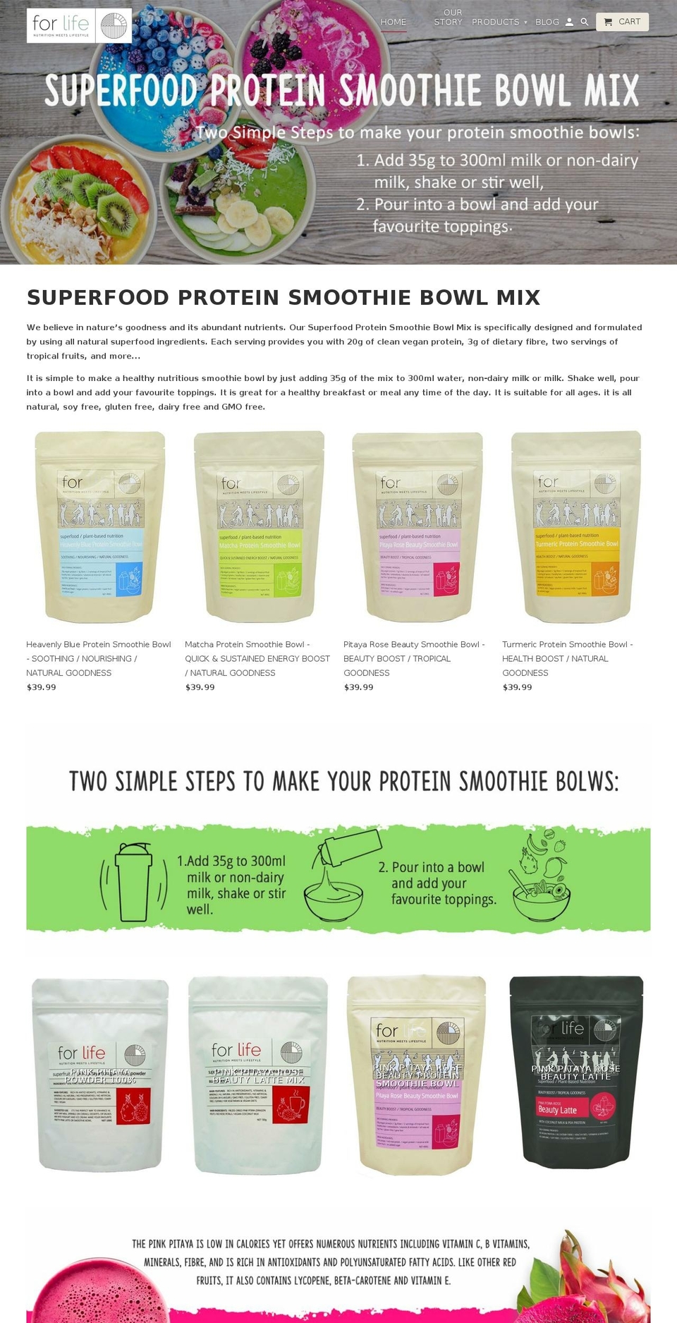 forlifenutrition.com.au shopify website screenshot