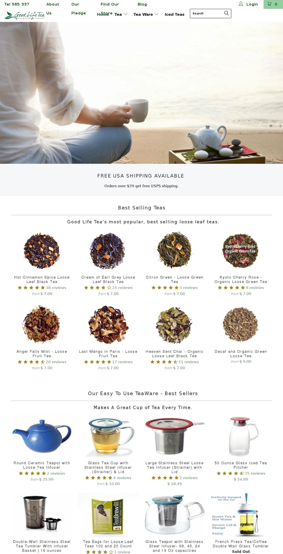 forlifetea.com — Shopify storefront screenshot