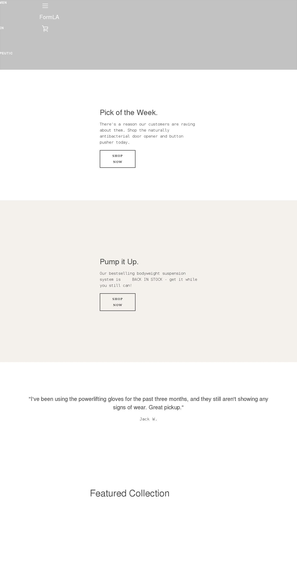 form-la.com shopify website screenshot