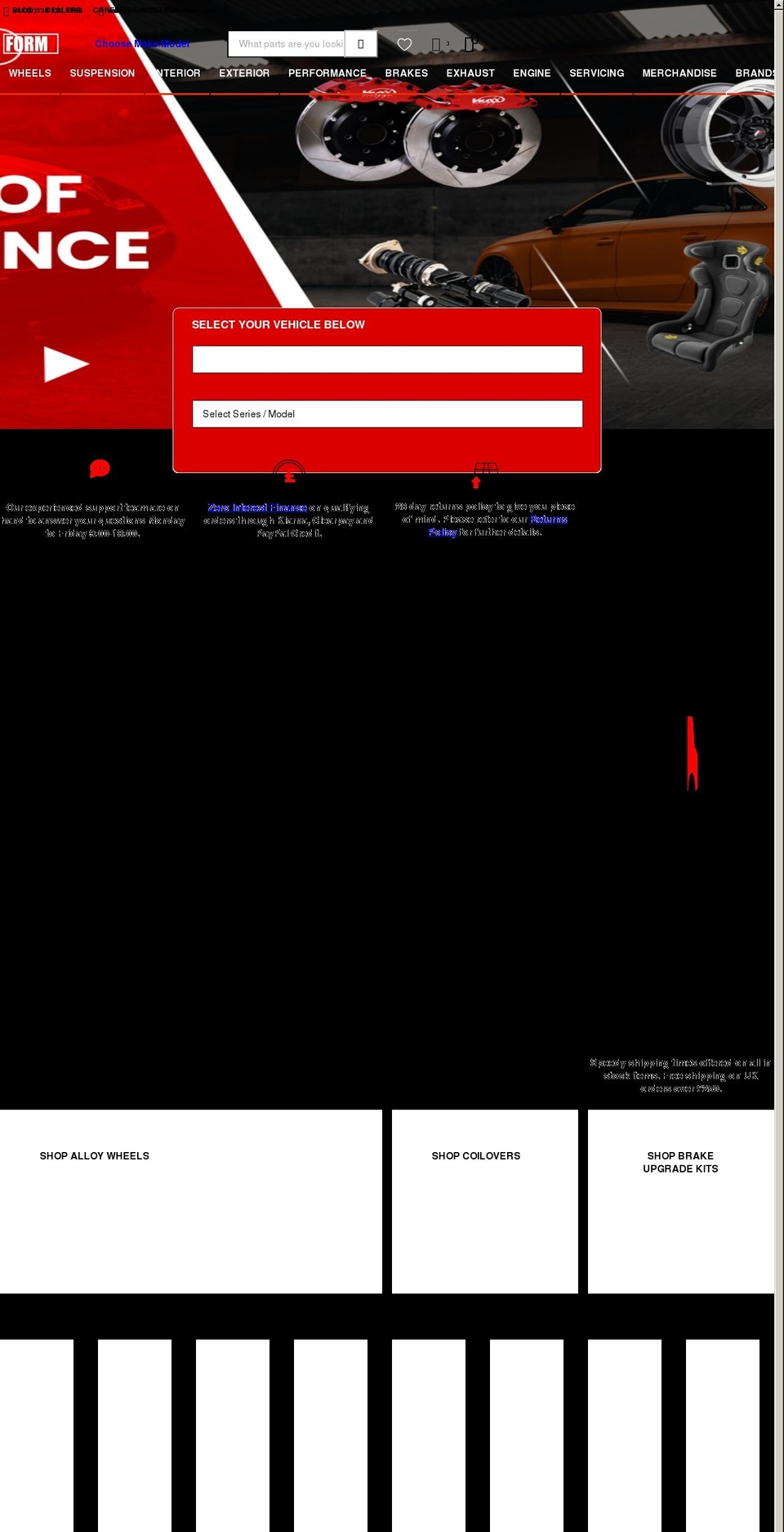 form7performance.com shopify website screenshot