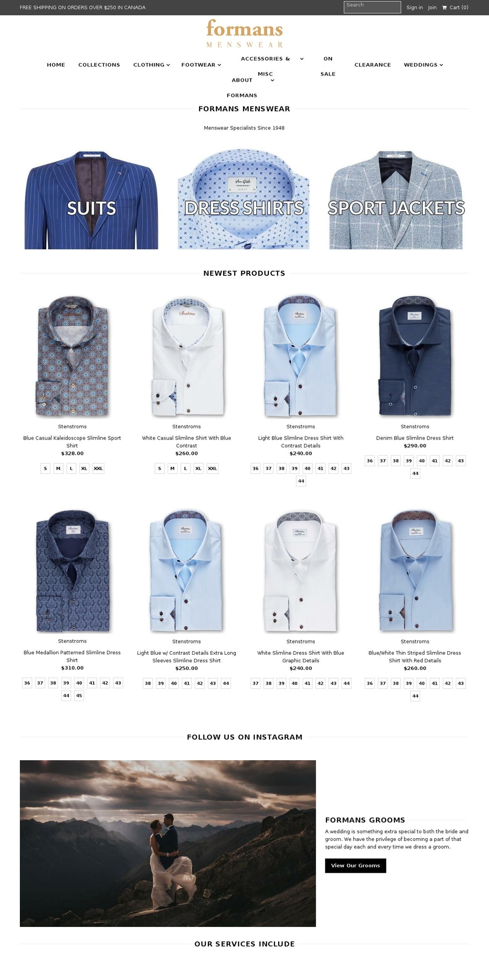 formans.ca shopify website screenshot