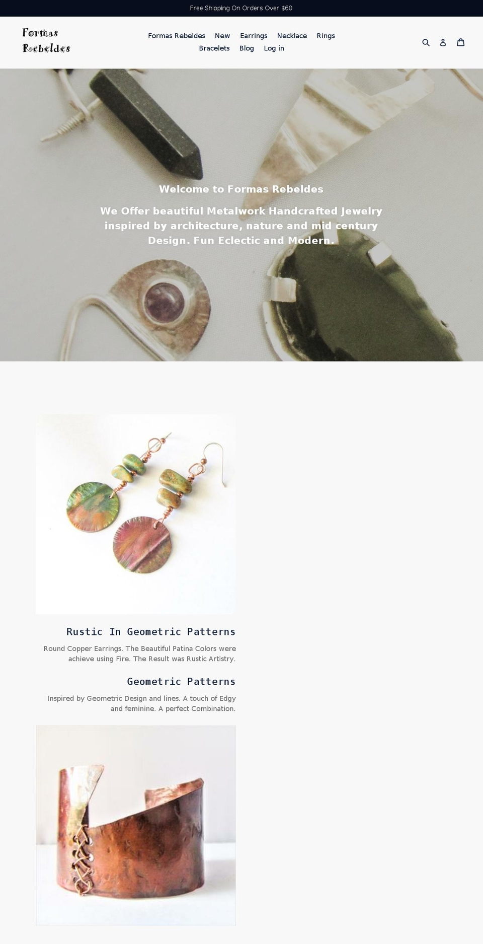 formasrebeldes.com — Shopify storefront screenshot