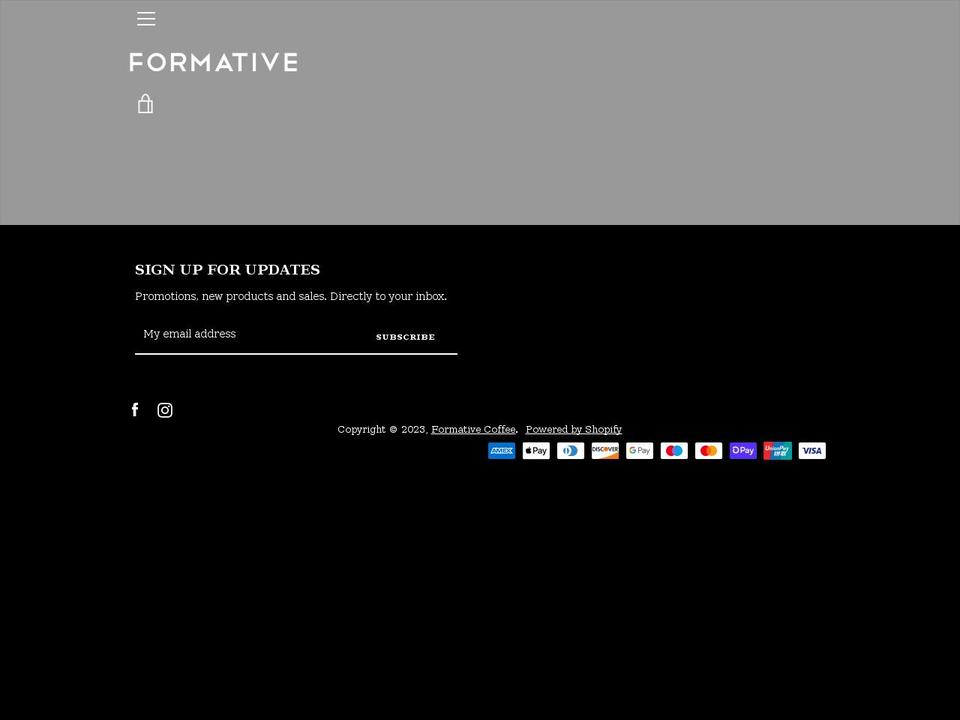 formative.coffee shopify website screenshot