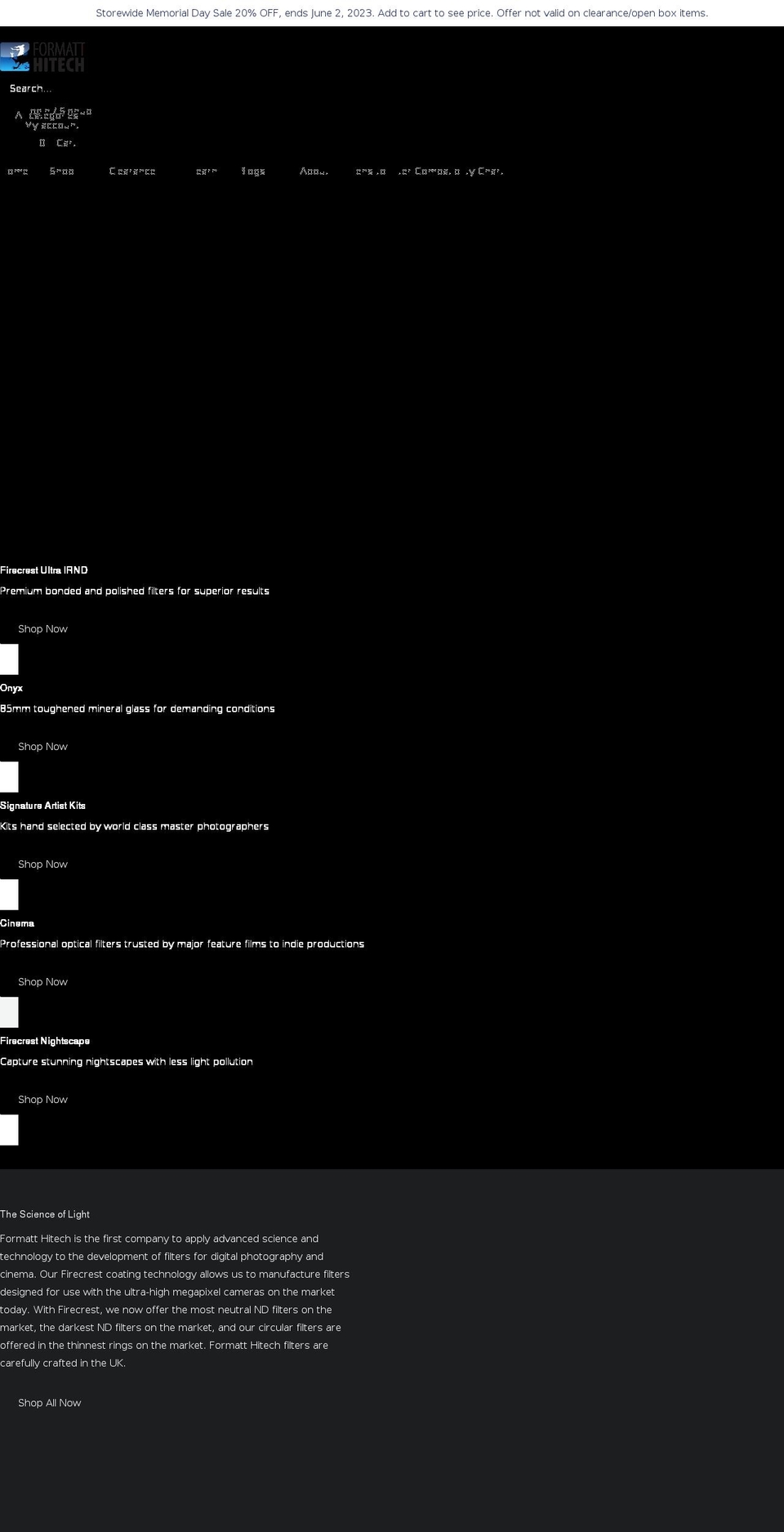 formatt-hitechusa.com shopify website screenshot