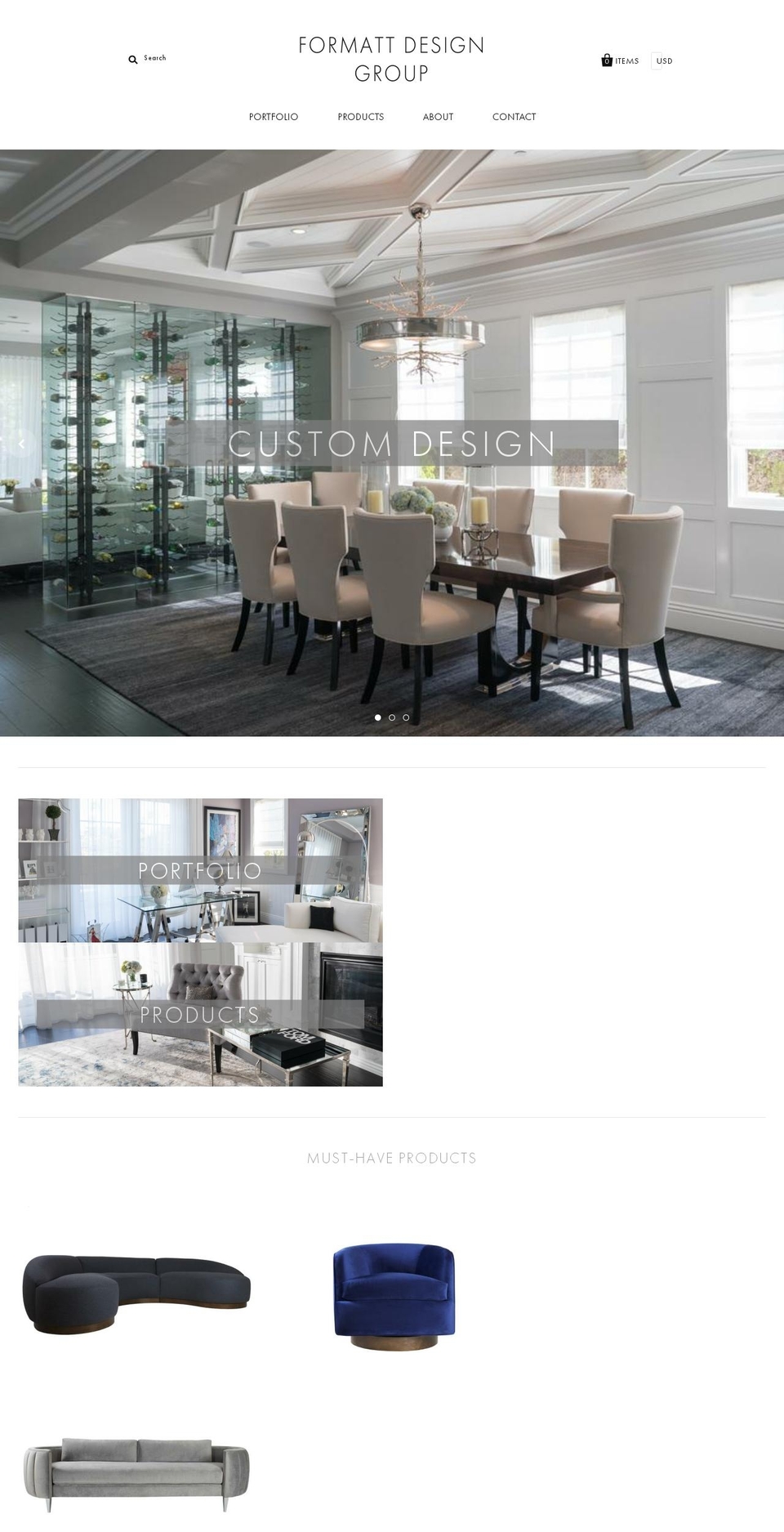 formattdesigngroup.com — Shopify storefront screenshot
