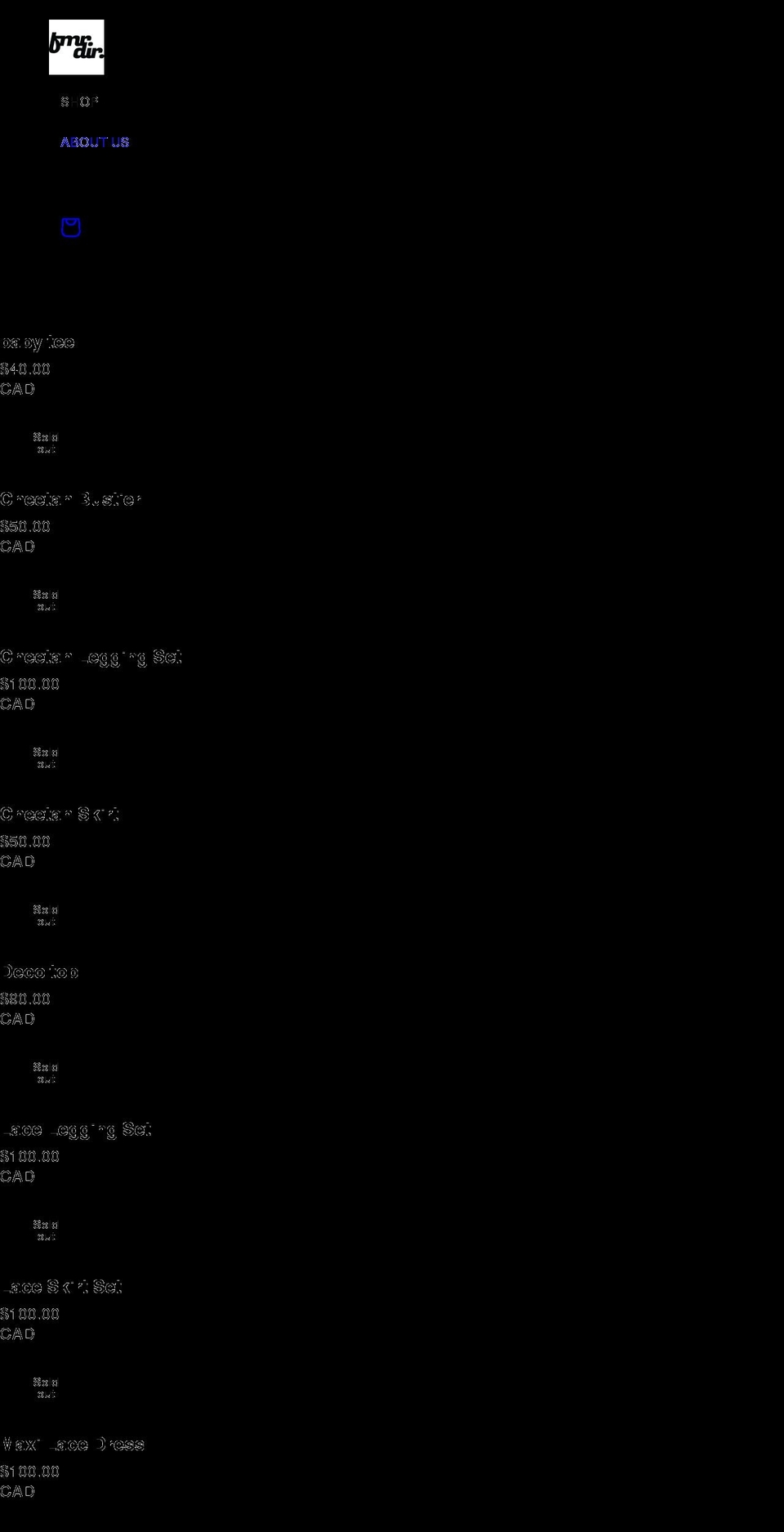 formerdirector.com shopify website screenshot