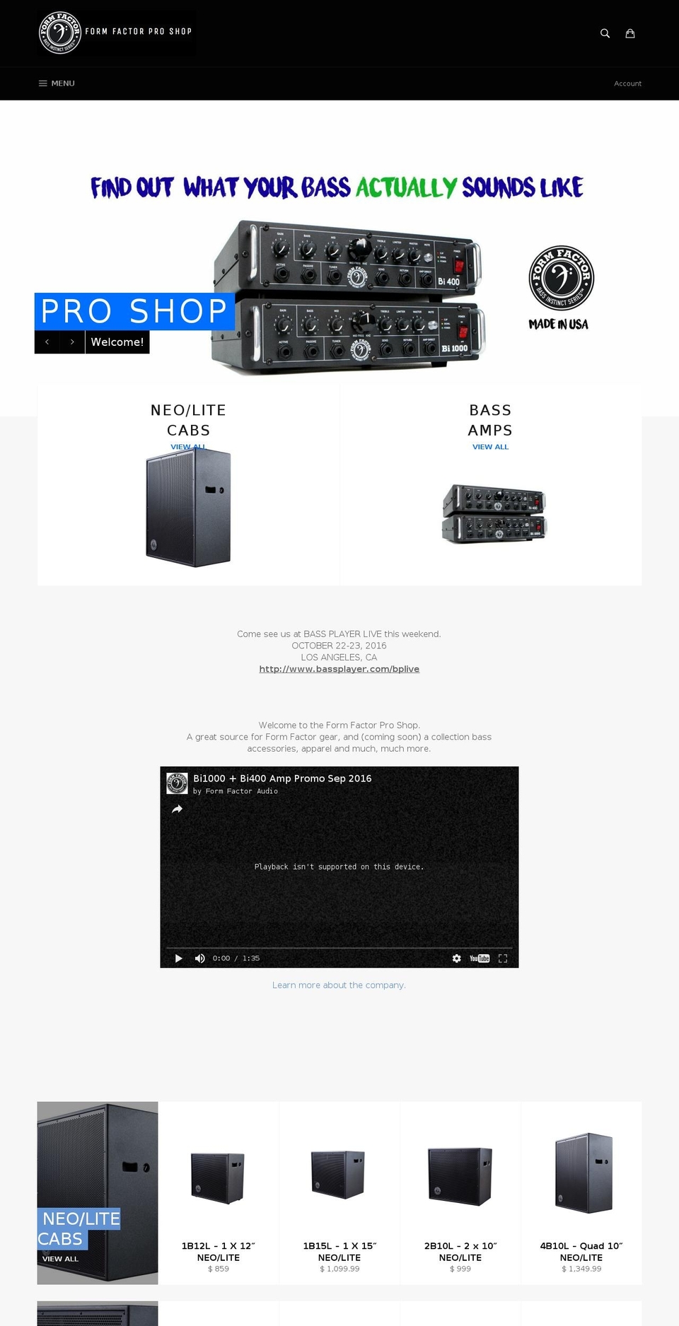 formfactorpro.com shopify website screenshot