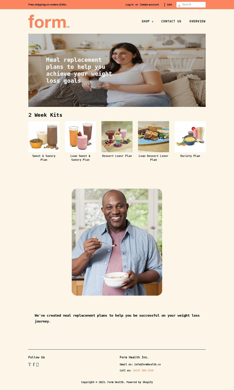 formhealthshop.com shopify website screenshot