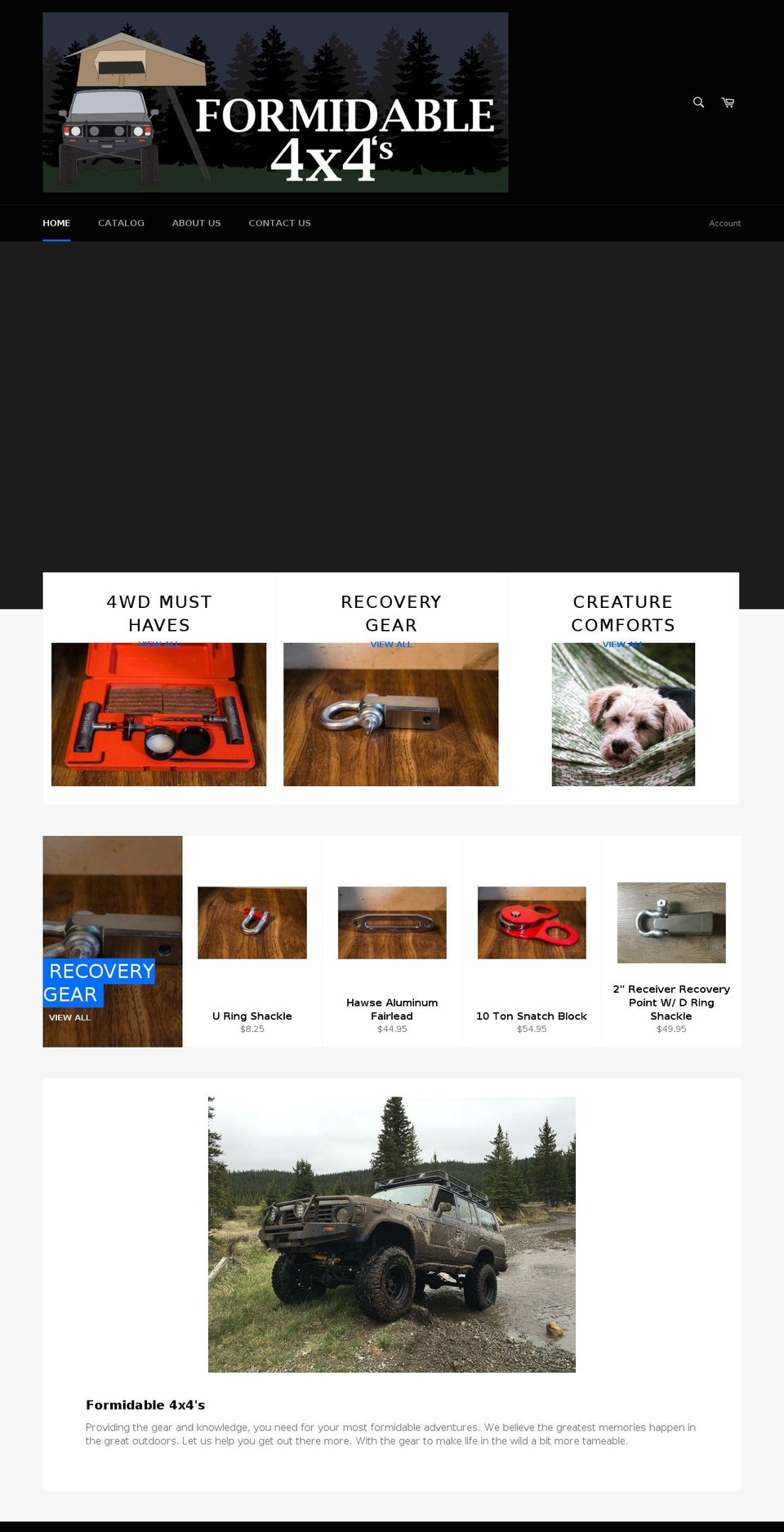 formidable4x4s.com — Shopify storefront screenshot