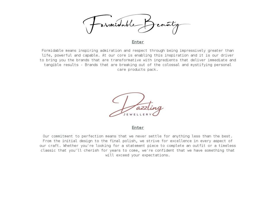 formidablebeauty.com shopify website screenshot