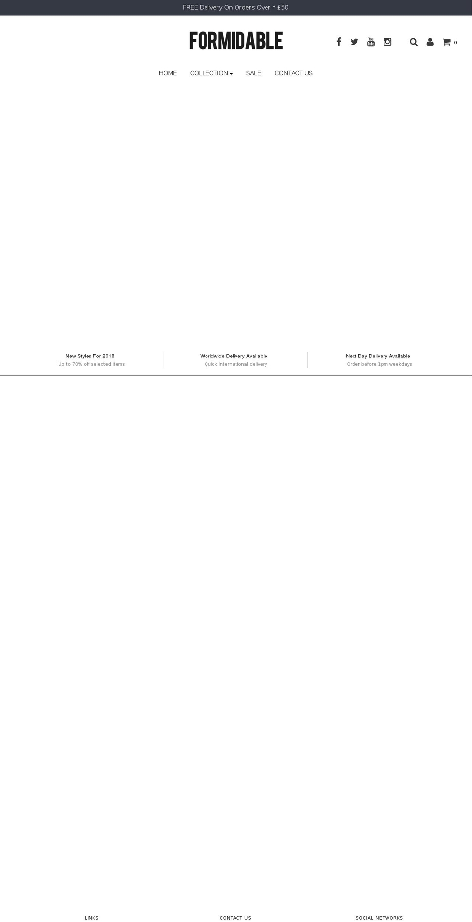 formidableclothing.com — Shopify storefront screenshot