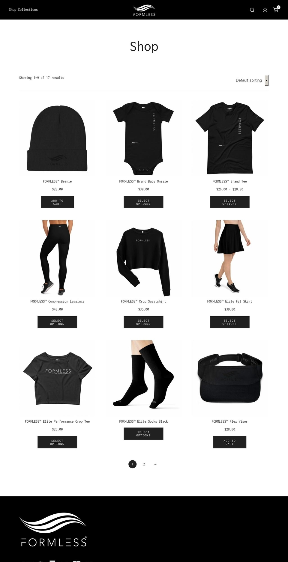 formlessgear.com — Shopify storefront screenshot