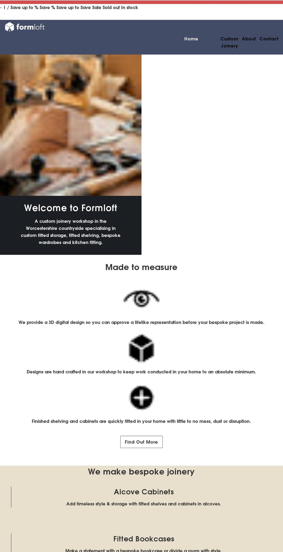 formloft.com shopify website screenshot