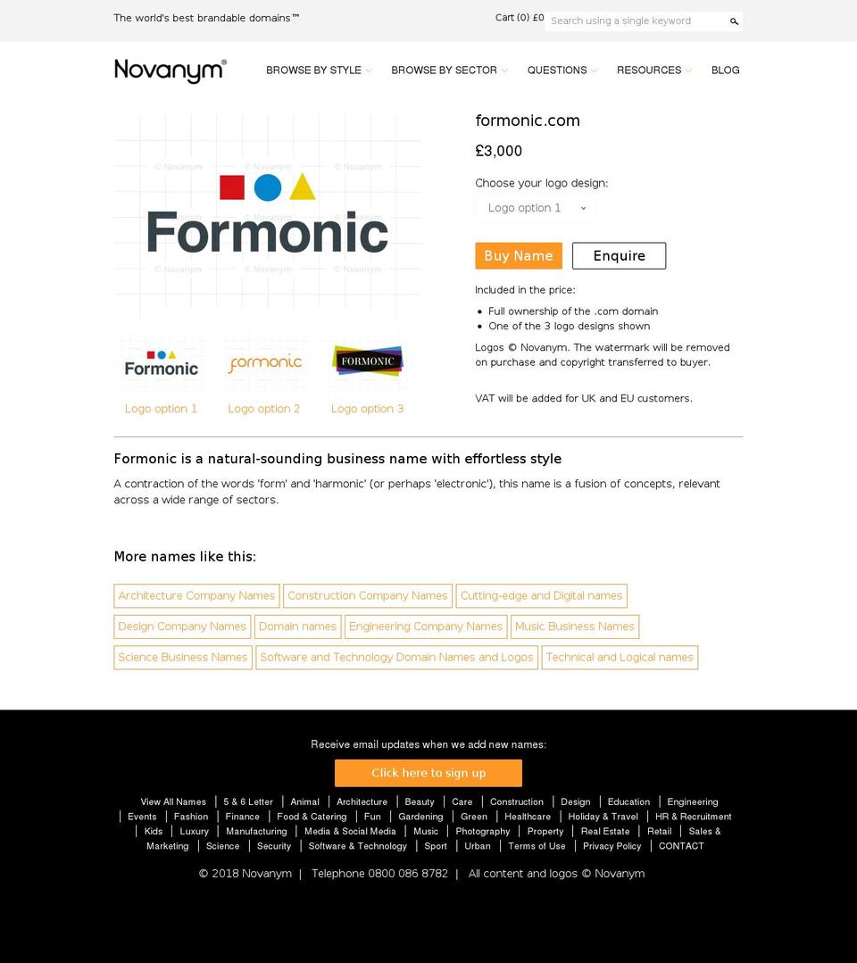 formonic.com — Shopify storefront screenshot