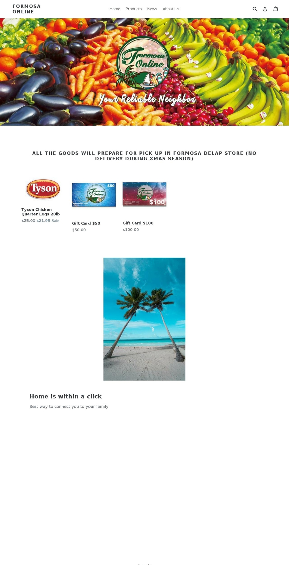 formosa-online.com — Shopify storefront screenshot
