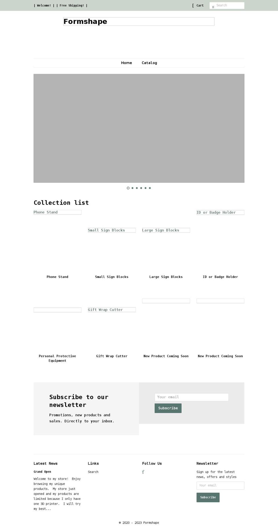 formshapeco.com shopify website screenshot